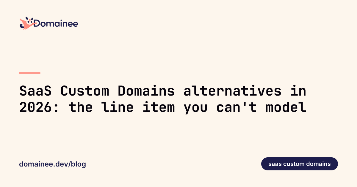 SaaS Custom Domains alternatives in 2026: the line item you can't model